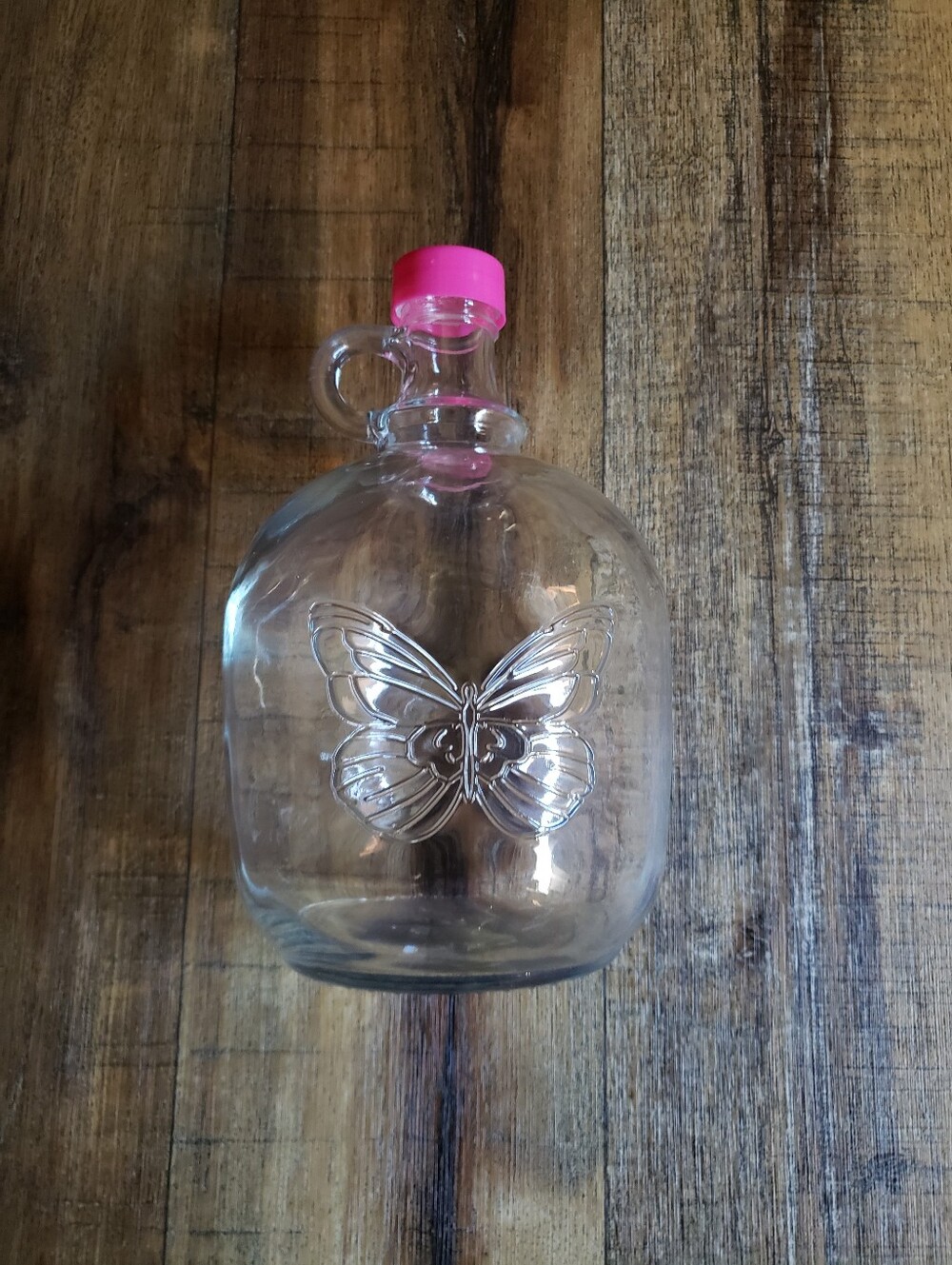 Dolly Parton Butterfly Glass Growler- Pink Top 64 Oz.